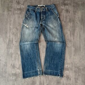VTG Y2K 2000's 00's Gap Baggy Relax Fit Wide Legged Denim Jeans Distressed